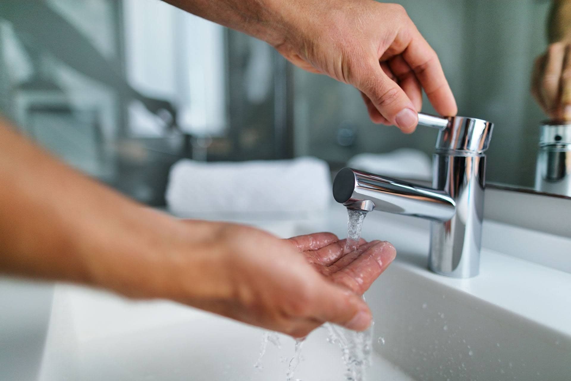 Man Washing Hands